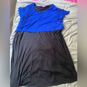Blue and Black sheeth dress 5X